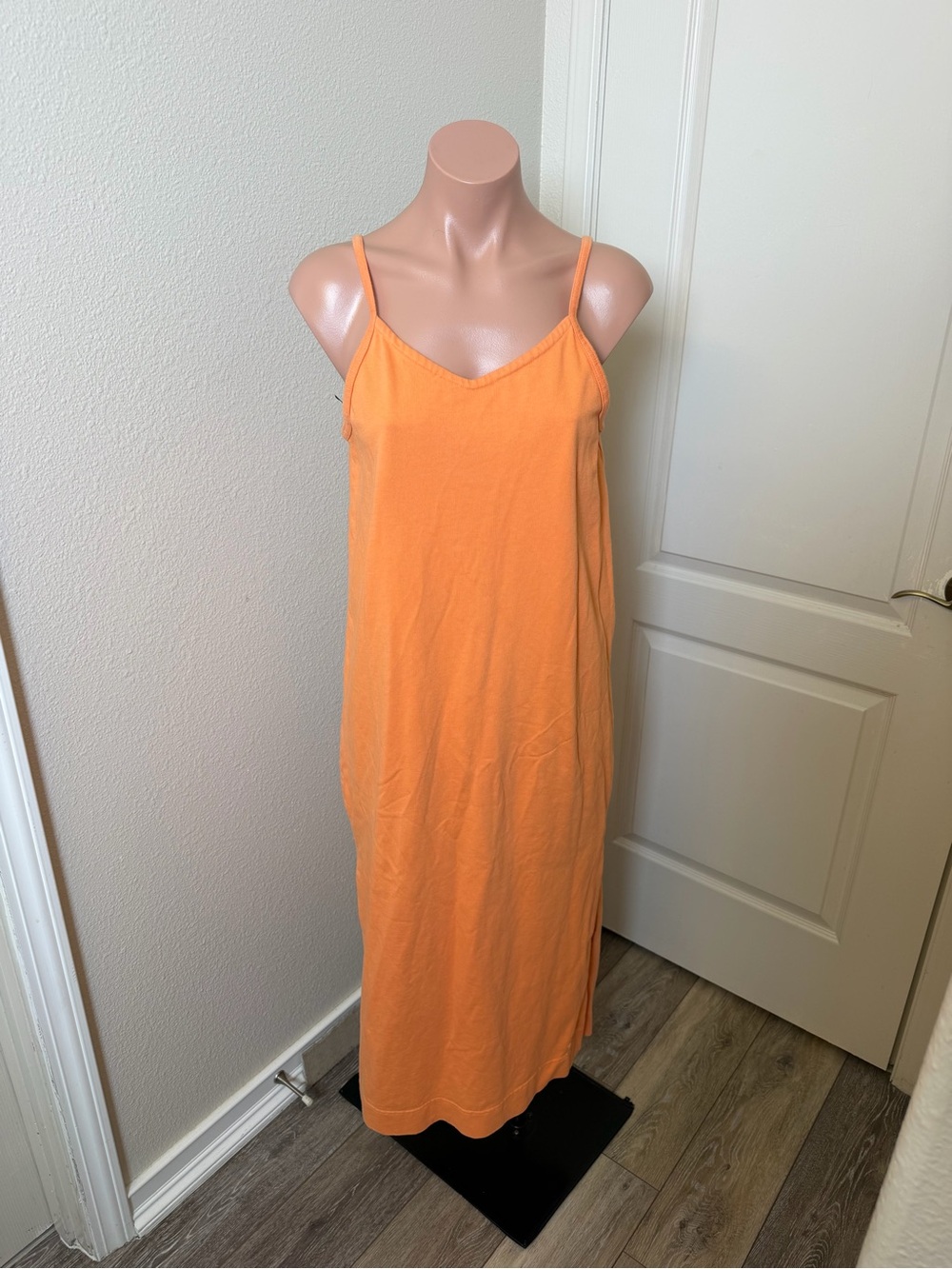 Nike Cotton Orange Maxi Dress Sz M